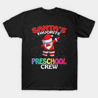 Santas Favorite Preschool Crew Teachers Christmas T-Shirt